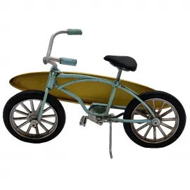 Vintage Hawaii Sörf Tahtalı Bisiklet Biblo Dekoratif Metal Masa Üstü Ofis Aksesuarı