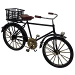 Dekoratif Metal Sepetli Bisiklet Biblo | Çalışma Masası - Kitaplık Süsü | Ofis Hediyesi 