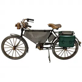 El Yapımı Metal Çantalı Dekoratif Bisiklet
