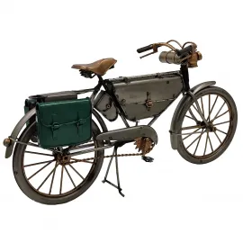 El Yapımı Metal Çantalı Dekoratif Bisiklet