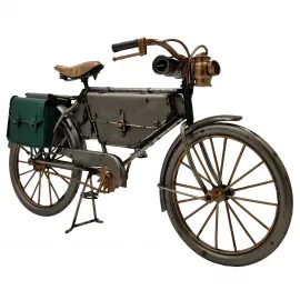 El Yapımı Metal Çantalı Dekoratif Bisiklet