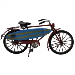 Nostaljik Dekoratif Sörf Tahtalı Metal Bisiklet Biblo - Çalışma Masası, Kitaplık Dekorasyonu
