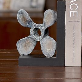 Pervane ve Çapa Tasarımlı Polyester Kitap Tutucu Bookend