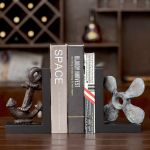 Pervane ve Çapa Tasarımlı Polyester Kitap Tutucu Bookend