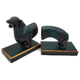 Vintage Bookend Sosis Köpek Kitap Tutucu