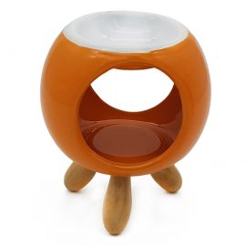 Ahşap Ayaklı Oval Seramik Buhurdanlık 3 Renk