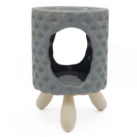 Ahşap Ayaklı Desenli Seramik Buhurdanlık 3 Renk