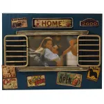 Retro Restoran Temalı Metal Pencere Panjur Fotoğraf Çerçevesi