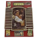 Retro Pencere Panjur Tasarımlı Metal Fotoğraf Çerçevesi - "Nostalji Durağı"
