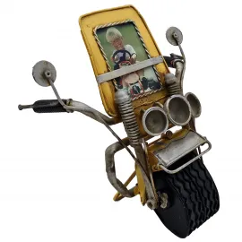 Retro Hediyelik Eşya Metal Motosiklet Masaüstü Anı Fotoğraf Çerçevesi