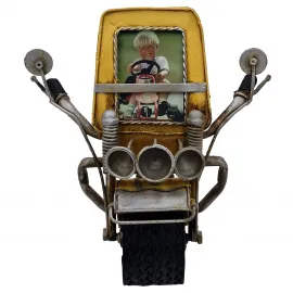 Retro Hediyelik Eşya Metal Motosiklet Masaüstü Anı Fotoğraf Çerçevesi