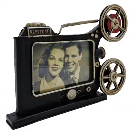 El Yapımı Metal Film Projektörü Dekoratif Fotoğraf Çerçevesi - "Keystone Anıları"