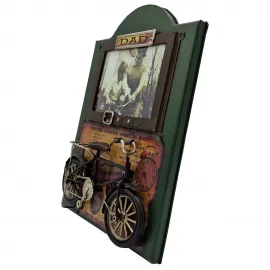 Babalar Günü Özel Metal Bisiklet Temalı Fotoğraf Çerçevesi - "Babamın Anıları"