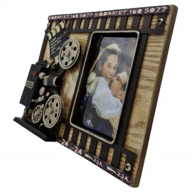 Hollywood Filmli Şerit Sinemaskop Ahşap Metal Fotoğraf Çerçevesi - "Keystone"