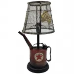 El Yapımı Metal Dekoratif Vintage Benzin Bidonu Abajur El Yapımı Metal Dekoratif Vintage Benzin Bidonu Abajur