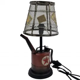 El Yapımı Metal Dekoratif Vintage Benzin Bidonu Abajur El Yapımı Metal Dekoratif Vintage Benzin Bidonu Abajur