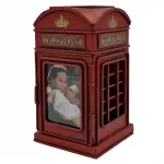 Londra Telefon Kulübesi Çerçeveli Metal Kalemlik - Dekoratif Masa Üstü Organizer