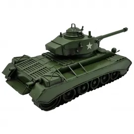 Vintage Metal Askeri Savaş Tank Figürü - Koleksiyonluk Ofis ve Masa Dekoru