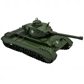 Vintage Metal Askeri Savaş Tank Figürü - Koleksiyonluk Ofis ve Masa Dekoru
