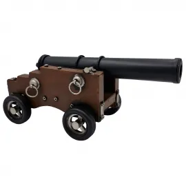 Dekoratif Antika Top Arabası - Metal El Yapımı Ofis Dekoru - Ev Aksesuarı