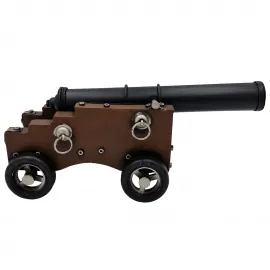 Dekoratif Antika Top Arabası - Metal El Yapımı Ofis Dekoru - Ev Aksesuarı