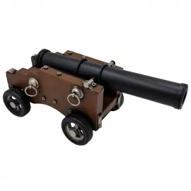 Dekoratif Antika Top Arabası - Metal El Yapımı Ofis Dekoru - Ev Aksesuarı