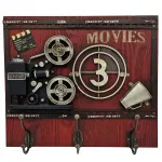 Keystone Film Projektörü Sinema Temalı Dekoratif Ahşap - Metal Askılık
