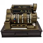 Retro Çekmeceli Yazar Kasa Metal Kumbara - Dekoratif Para Sayma Makinesi