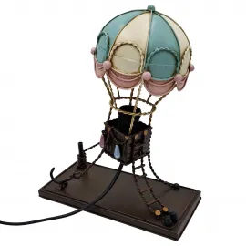 Vintage Metal Sıcak Hava Balonu Dekoratif Abajur - Masa Lambası