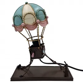 Vintage Metal Sıcak Hava Balonu Dekoratif Abajur - Masa Lambası