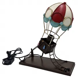 Retro Metal El Yapımı Sıcak Hava Balonu Abajur Masa Lambası & Ofis - Kafe - Bar Dekorasyonu Retro Metal El Yapımı Sıcak Hava Balonu Abajur Masa Lambası & Ofis - Kafe - Bar Dekorasyonu