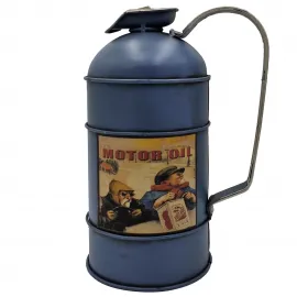 Nostaljik Motor Yağı Bidonu Metal Kumbara - Cafe, Bar, Ofis Dekorasyonu