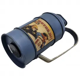 Nostaljik Motor Yağı Bidonu Metal Kumbara - Cafe, Bar, Ofis Dekorasyonu