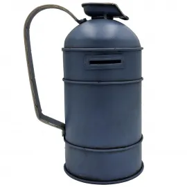 Nostaljik Motor Yağı Bidonu Metal Kumbara - Cafe, Bar, Ofis Dekorasyonu