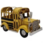 Nostaljik Sarı Okul Otobüsü Metal Kalemlik & Masaüstü Organizer