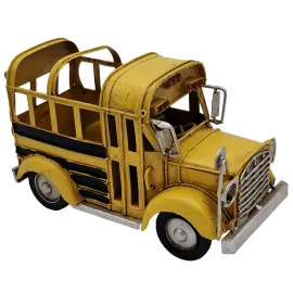 Nostaljik Sarı Okul Otobüsü Metal Kalemlik & Masaüstü Organizer