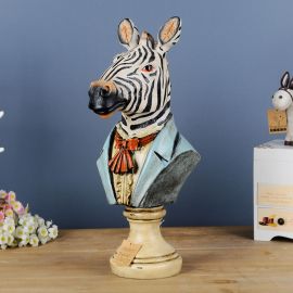 Dekoratif Beyefendi Zebra Büstü