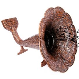 Nostaljik Akustik Cep Gramofonu (Zamak Bakır)