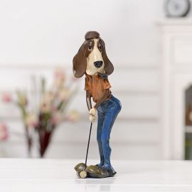 Dekoratif Golf Oynayan Sosis Köpek Biblosu