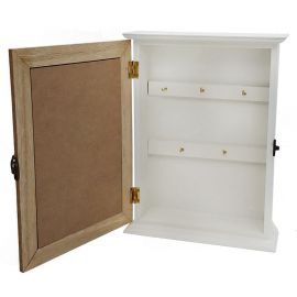 Papillon Kelebek Desenli Ahşap Anahtar Dolabı