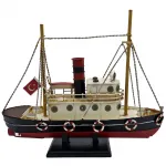 El Yapımı Türk Bayraklı Metal Gemi Modeli Dekoratif Biblo