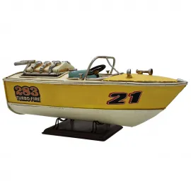 Retro Hız: "283 Turbo Fire" Dekoratif Metal Tekne