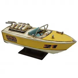 Retro Hız: "283 Turbo Fire" Dekoratif Metal Tekne