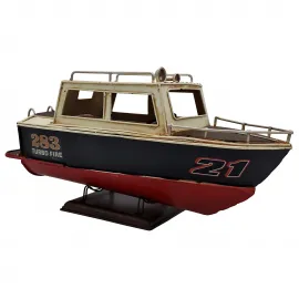 El Yapımı Vintage Metal Tekne Biblo - Dekoratif Marin Bot Modeli