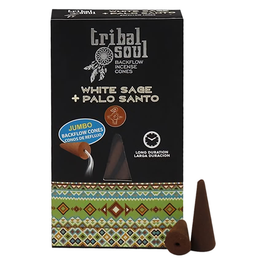 Tribal Soul Beyaz Adaçayı + Palo Santo Geri Akışlı Jumbo Boy Tütsü Tribal Soul Beyaz Adaçayı + Palo Santo Geri Akışlı Jumbo Boy Tütsü