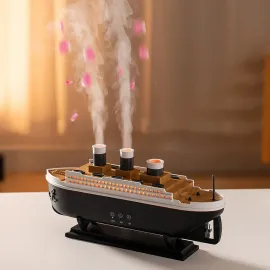Titanic Gemi Aromaterapi Hava Nemlendirici Difüzör - Uzaktan Kumandalı