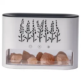 Ultrasonik LED Işıklı Aromaterapi Difüzör Hava Nemlendirici - Himalaya Tuz Taşı