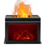 Şömine Alev Ultrasonik Aromaterapi Makinesi Esansiyel Yağ Difüzörü Hava Nemlendirici