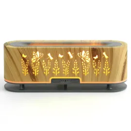 Ultrasonik 3D Alevli Hava Nemlendirici Aromaterapi Difüzör - Uzaktan Kumandalı