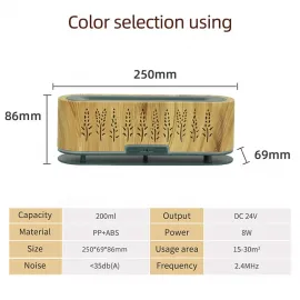 Ultrasonik 3D Alevli Hava Nemlendirici Aromaterapi Difüzör - Uzaktan Kumandalı